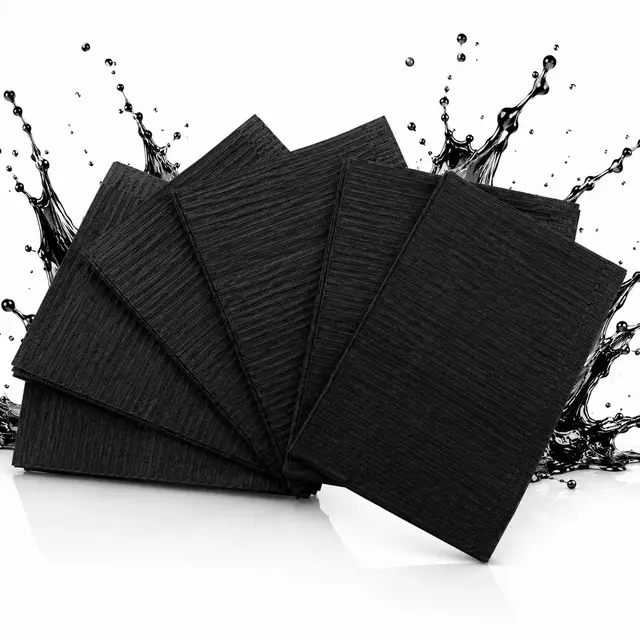 125 pcs Black Bibs 33 x 44 cm