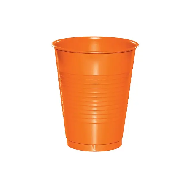 Set of 100 disposable cups Orange