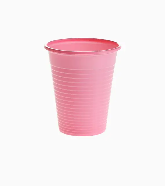 Set of 100 disposable cups Rose